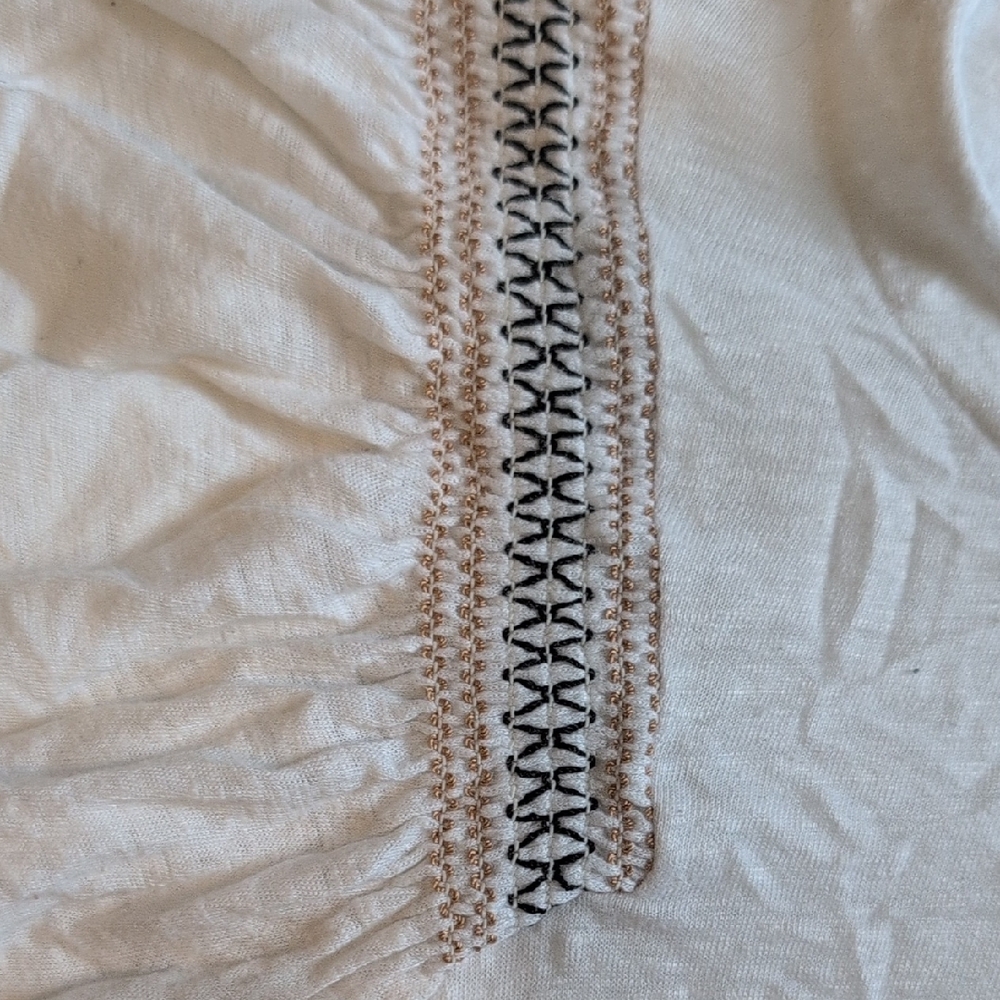 White Ruffled Sleeve Top - Picture 3 of 5